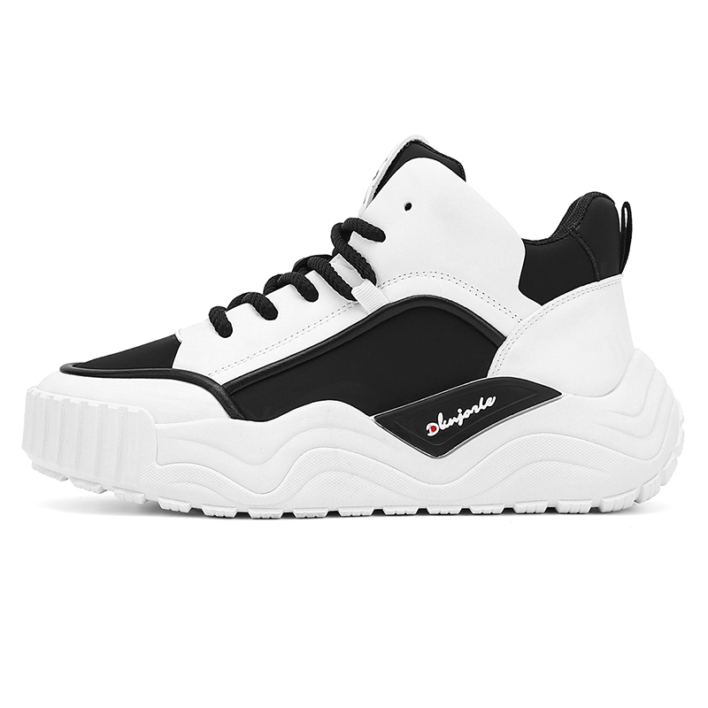 

M.M Party Кроссовки Casual Cushioning Mid Top мужские бело-черные, цвет White Black