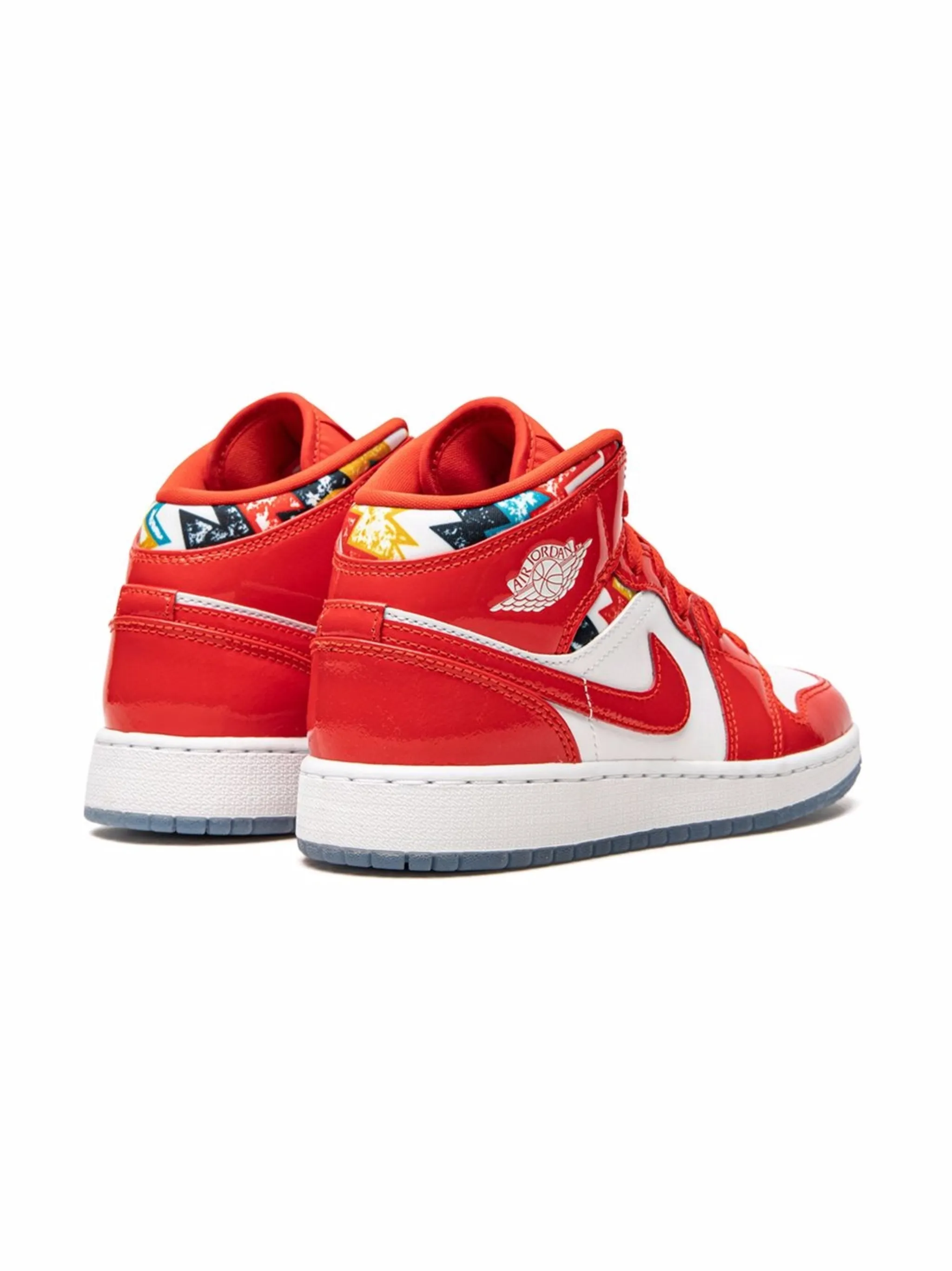 Кроссовки Air Jordan 1 Mid Barcelona Jordan Kids, красный — фото 3