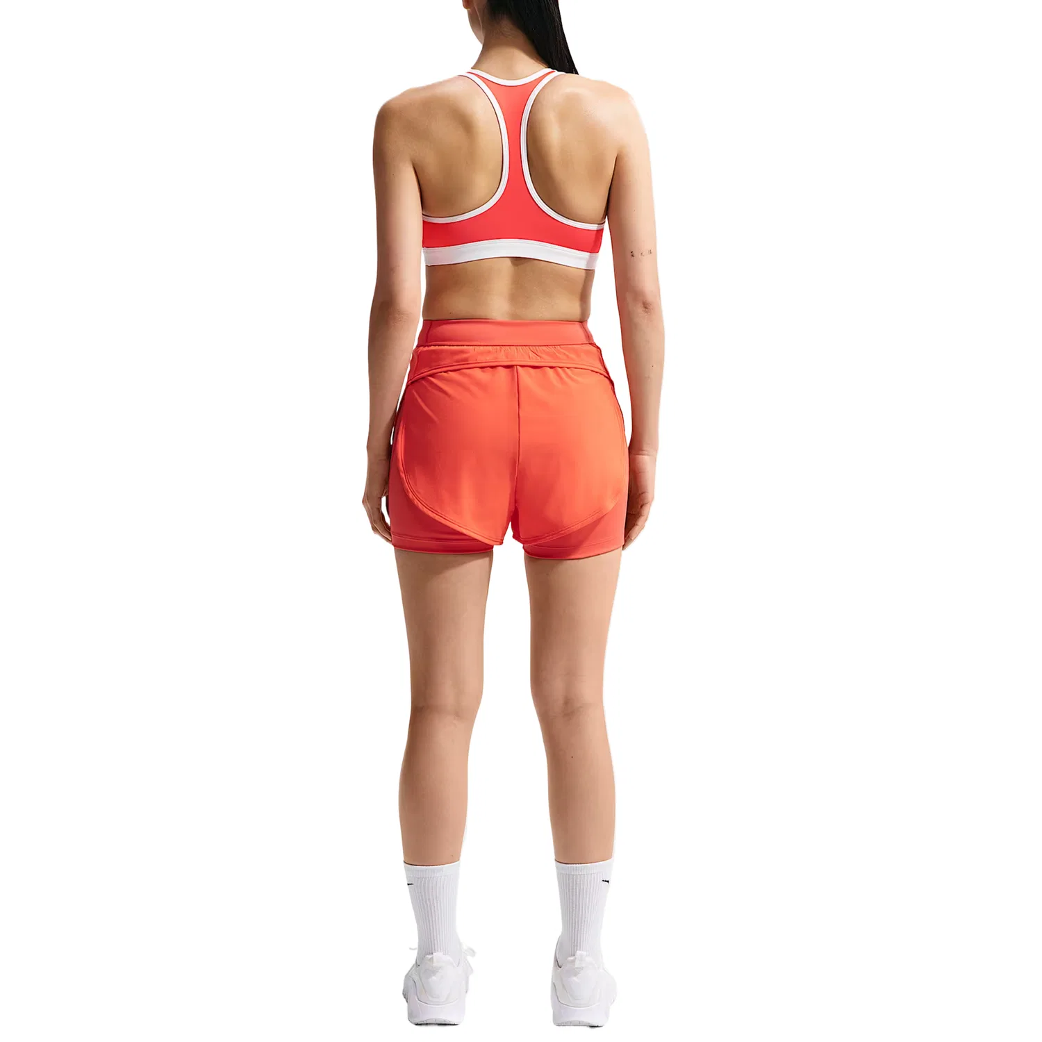 Шорты женские Universa 2-in-1 5" Nike, Light Red/White/White/White — фото 3