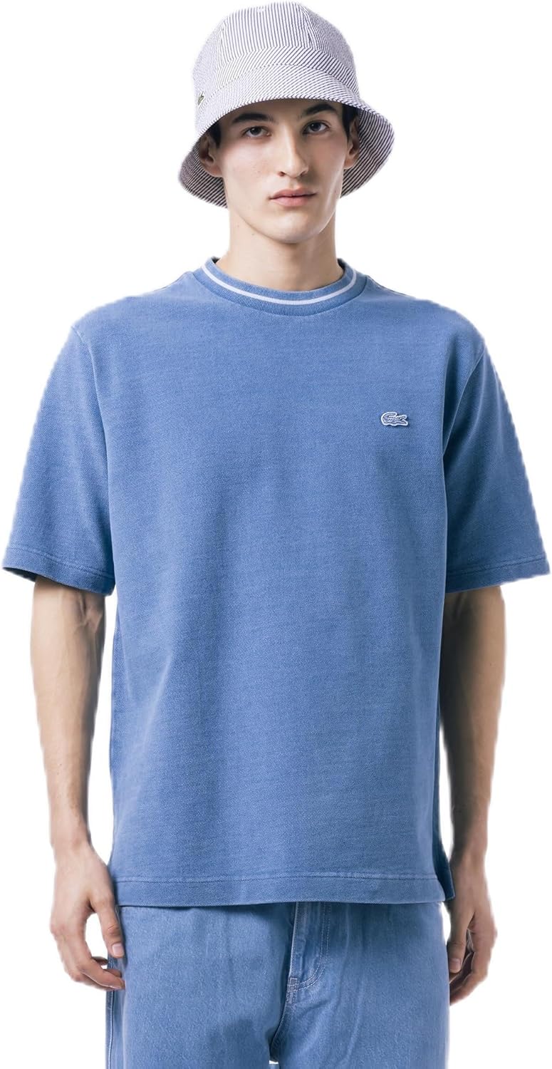 

Мужская футболка Lacoste TH019J-99 официального цвета, трикотажная, индиго