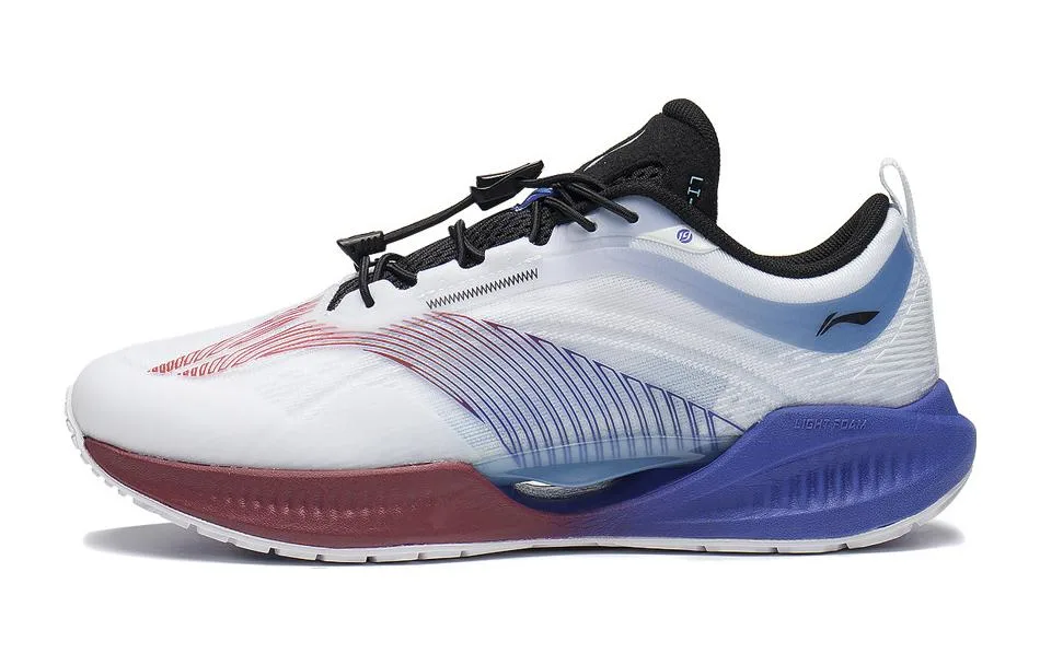 YOUNG Детские кроссовки Li-Ning YOUNG Super Light 19 с технологией BOOM для отскока и вентиляции, низкие, сине-белые
