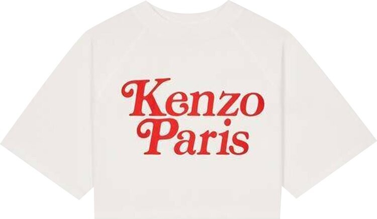 

Футболка Kenzo x Verdy Boxy Cropped 'Off White', кремовый