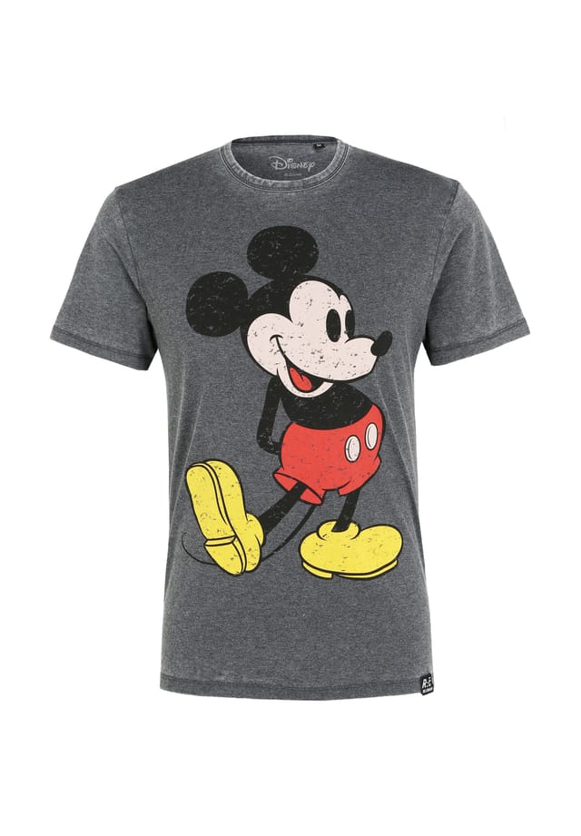 

Футболка Disney Mickey Mouse Classic Pose в классическом дизайне Re:Covered, серый