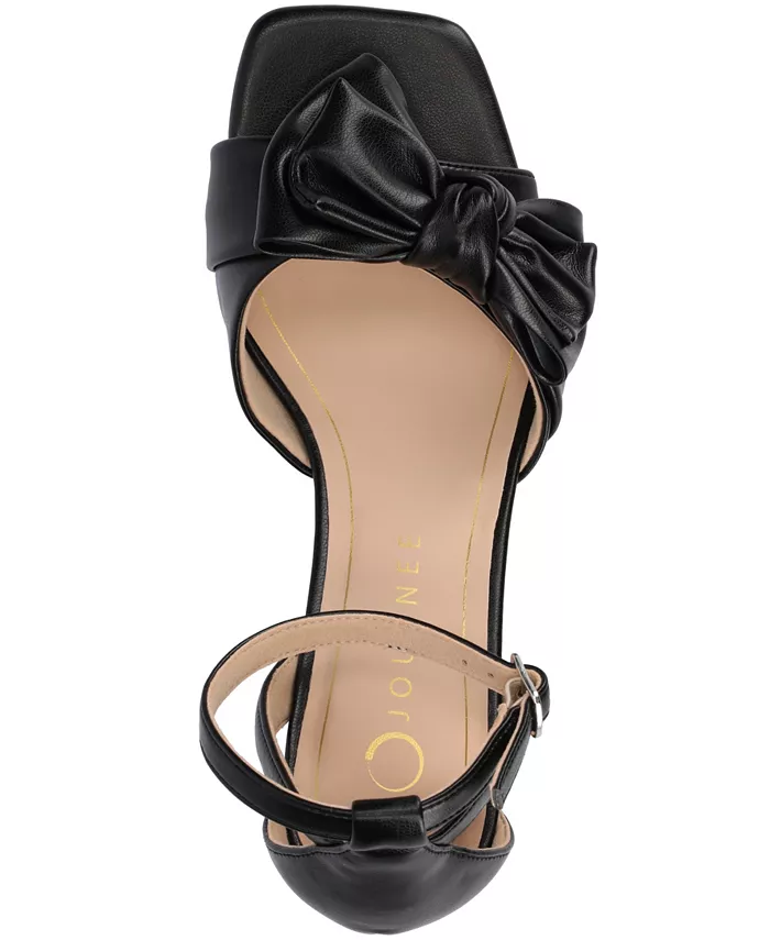 Женские босоножки Zevi Block Heel на платформе Journee Collection, черный — фото 4