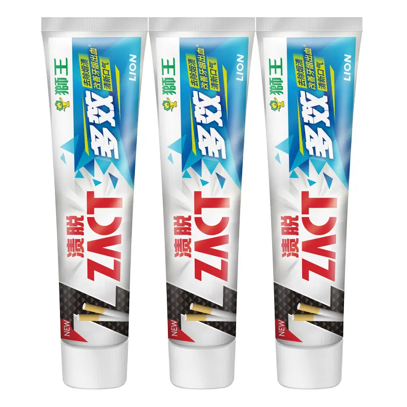Отбеливающая зубная паста Lion Zact Smokers Toothpaste, 150 г*5 + зубная щетка Lion Systema, 3 шт — фото 4
