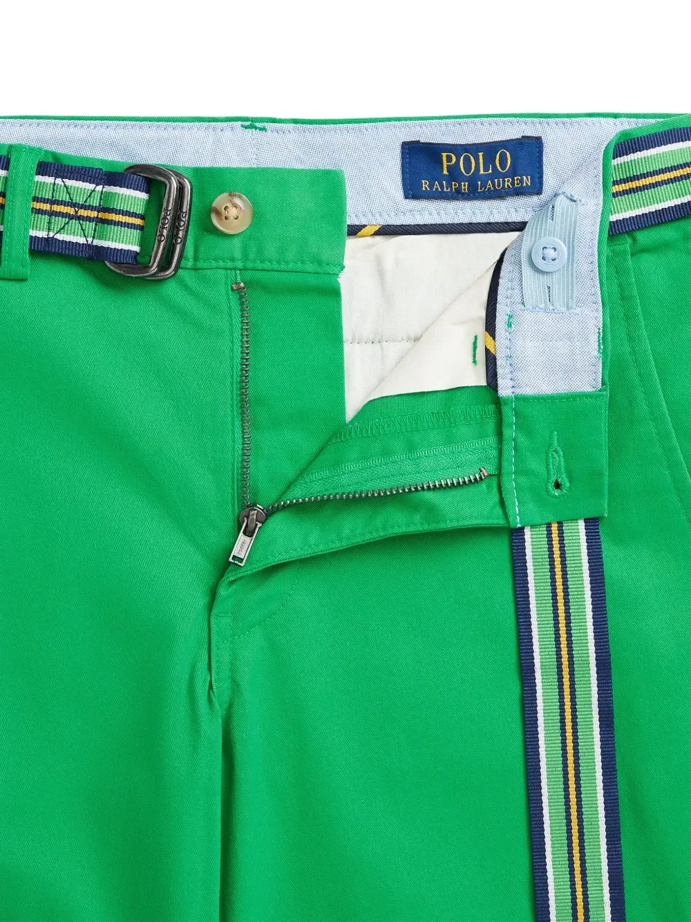 Брюки с ремнем на застежке Polo Ralph Lauren Kids, зеленый — фото 3