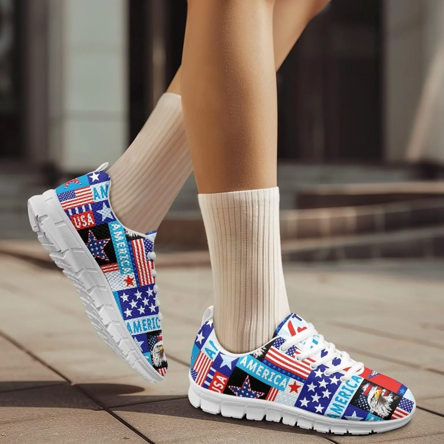 Мужские кроссовки GIFTPUZZ с шнуровкой для занятий спортом, беговые, с высокой подошвой, дышащие, легкие, для тренажерного зала и тенниса, белый — фото 4