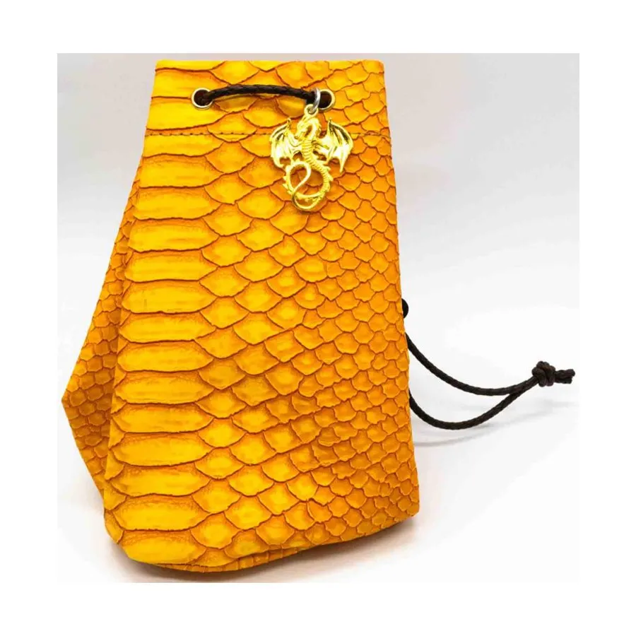 

Большая сумка для игральных костей из драконьей шкуры - желтая, Dice Bags & Accessories (Shop in the Back)