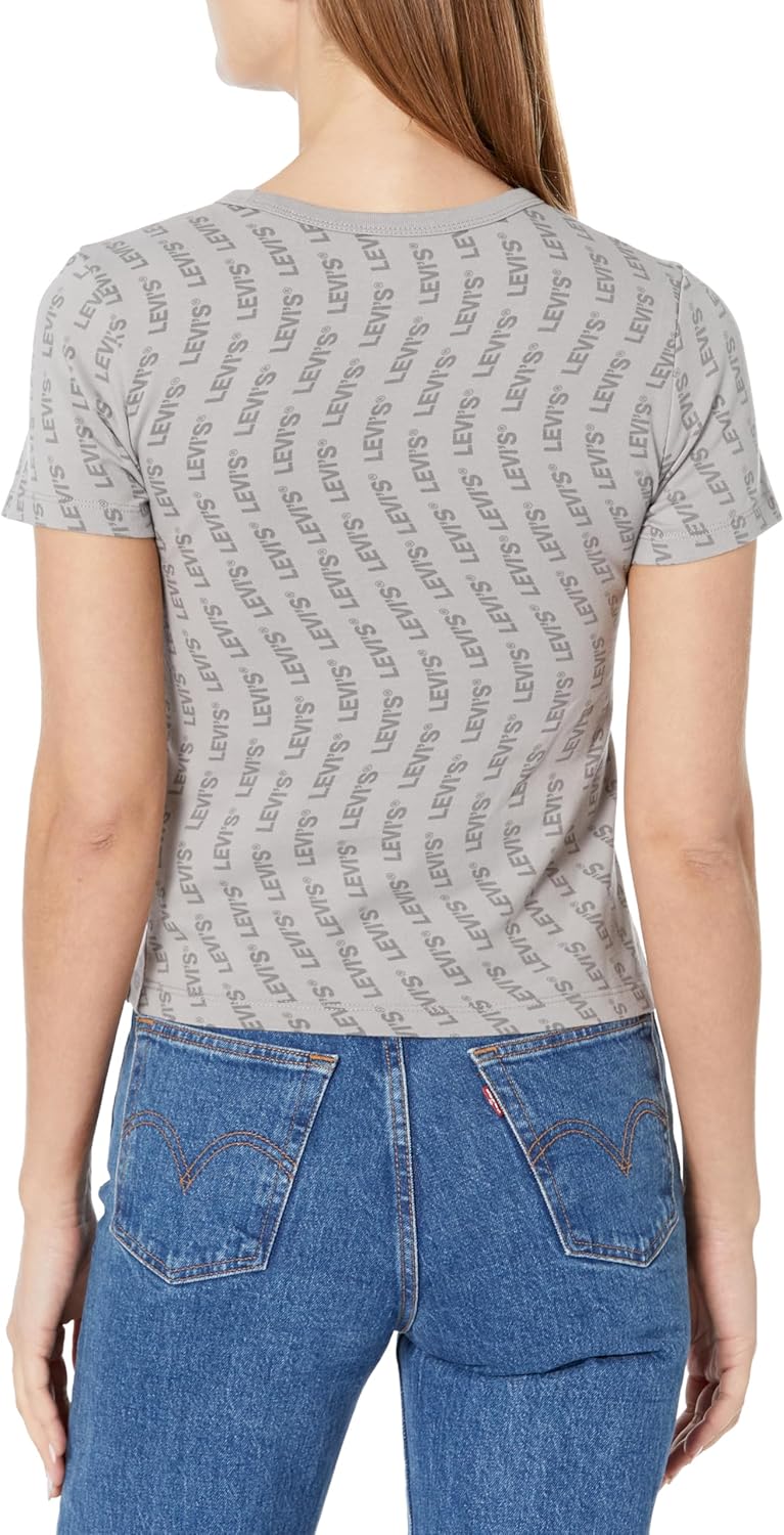 Женская мини-футболка Levi's Graphic Ringer, Minimal Sport Wave Aop Alloy — фото 2