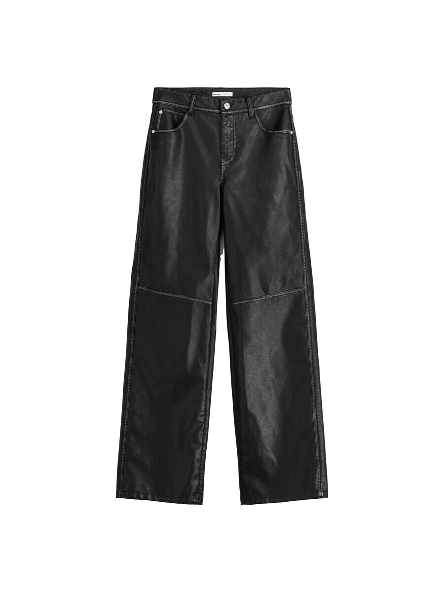 

Тканевые брюки Bershka Regular Pants, черный