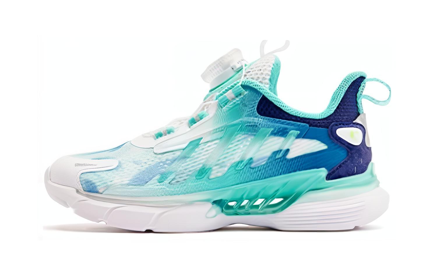 

Кроссовки для бега Wind Concentrator 5 с низким верхом, устойчивые к истиранию, для детей от 3 до 7 лет QIAODAN, белый/зеленый