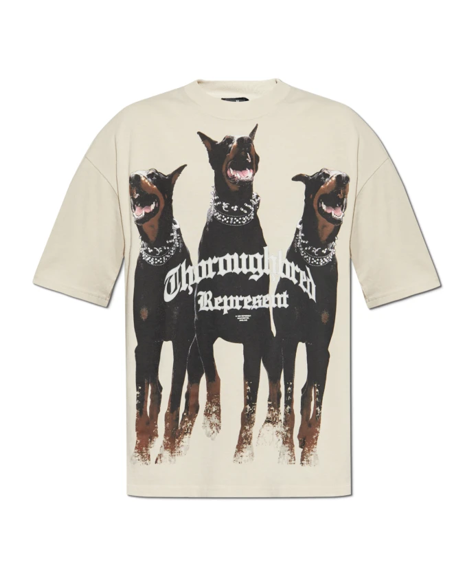 

Футболка с изображением чистокровной лошади Represent, бежевый