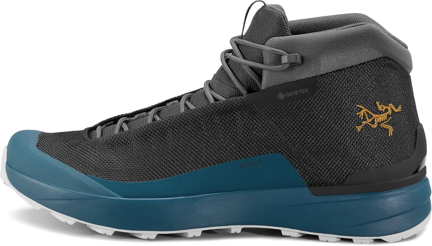 

Ботинки Arc'teryx Kopec Mid GTX для мужчин, Средние туристические и походные мужские обувь, Подошва Megagrip - водонепроницаемые, черный