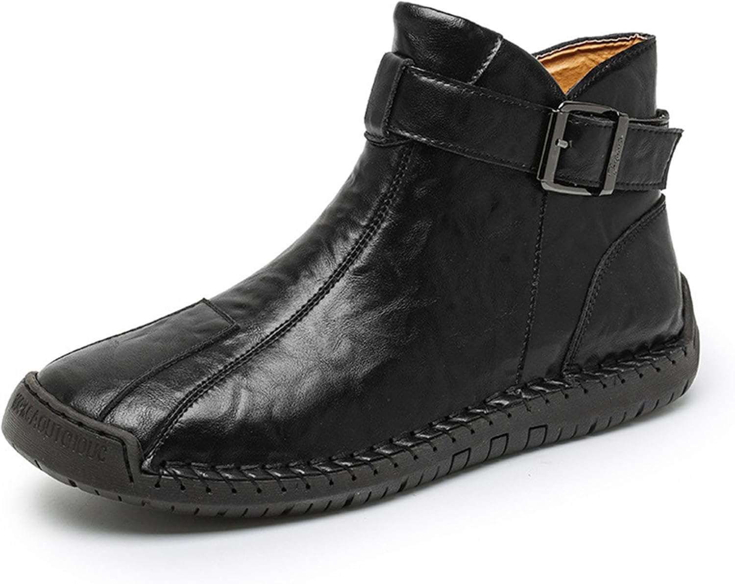 

Мужские классические ботинки Myallfeet Chukka с ручной прошивкой, модные средние, из мягкой кожи, оксфорд, повседневные ботинки до щиколотки, винтажные западные водительские туфли, черный