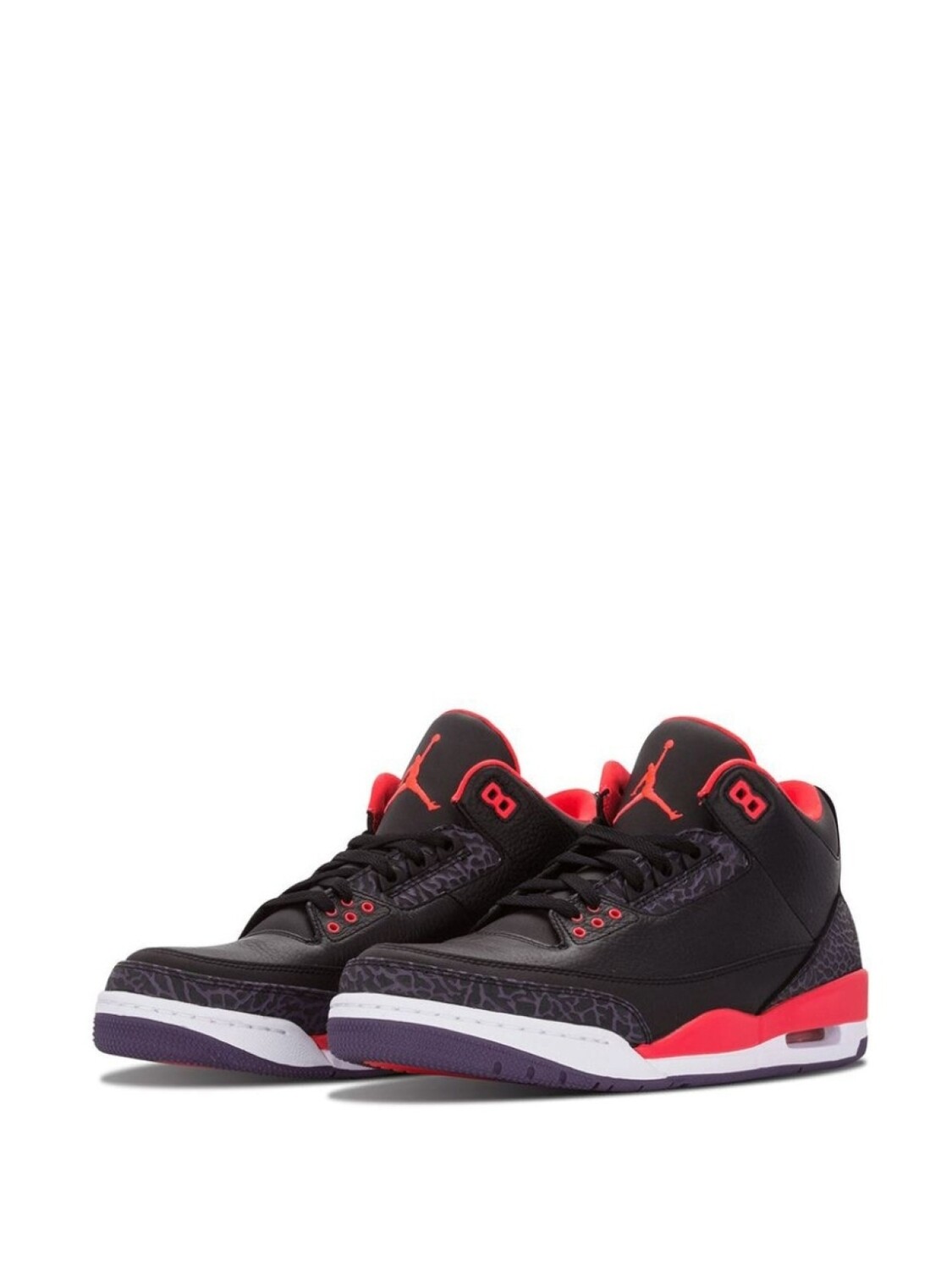 Кроссовки Jordan Air Jordan 3 Retro, черный/красный — фото 2