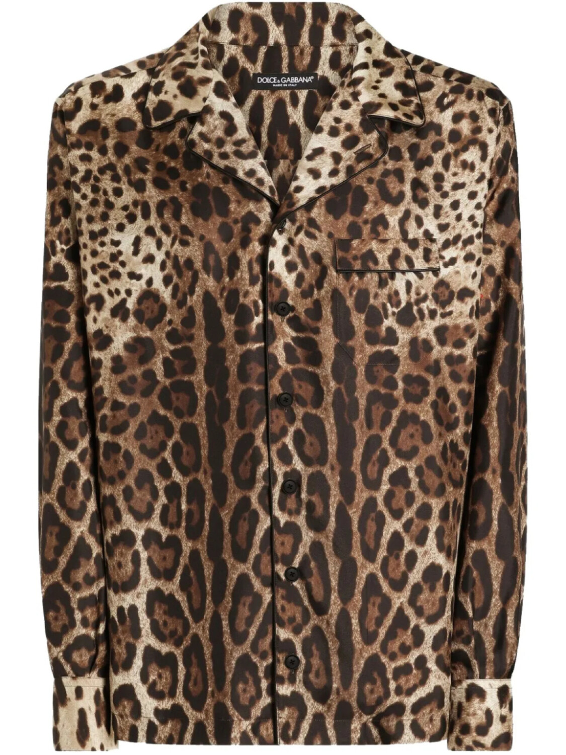 

Рубашка Dolce & Gabbana с леопардовым принтом, коричневый