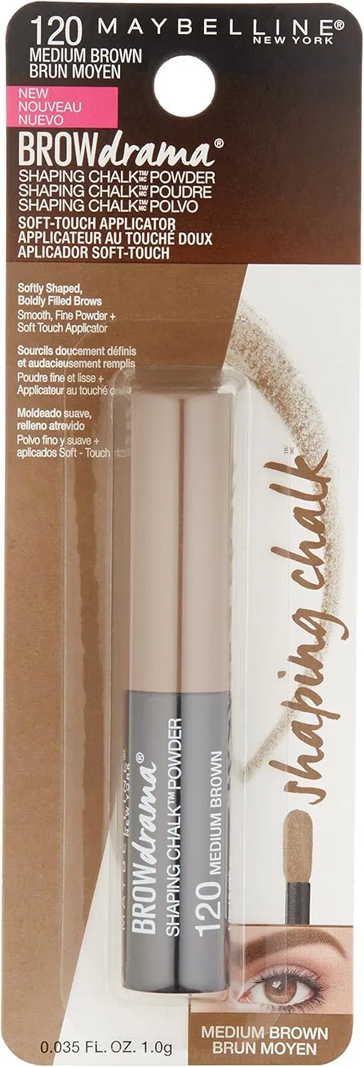 Пудра для бровей Maybelline Brow Drama Shaping Chalk Powder, блонд, 0.035 fl. oz. — фото 2