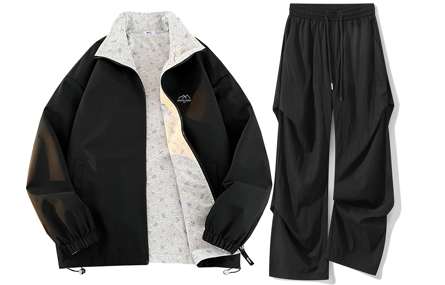 

WARRIOR Куртка Unisex, Black+Black[Reversible Small Floral Clothing Sets]