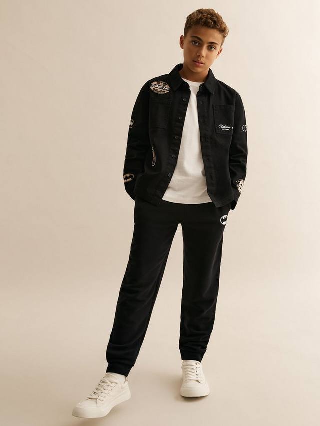 

Детская хлопковая рубашка Emory с длинными рукавами Reiss, Black