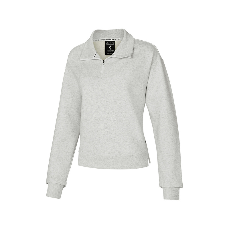 

Skechers Толстовка Comfort Sports Series женская светло-тепло-серый