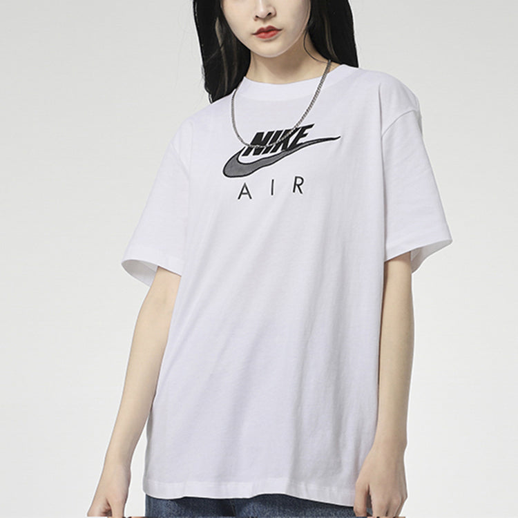 Футболка (WMNS) Nike Air Logo Casual Sports Short Sleeve White T-Shirt — фото 4