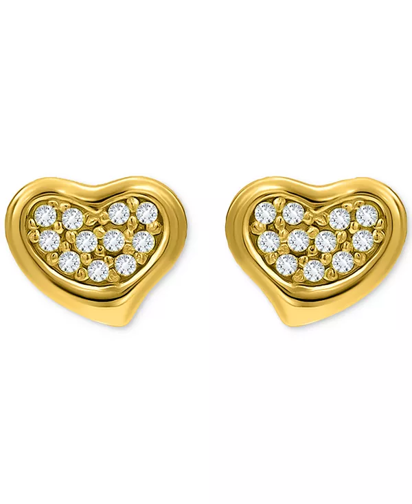 

Серьги-Гвоздики в форме сердца с кубическим цирконием из стерлингового серебра с покрытием из 18-каратного золота, эксклюзивно в Macy's (также доступны в исполнении из стерлингового серебра) Giani Bernini, gold