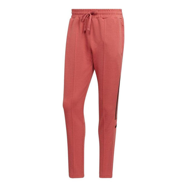 

Спортивные штаны Men's adidas Solid Color Stripe Logo Straight Casual Sports Pants/Trousers/Joggers Red, мультиколор