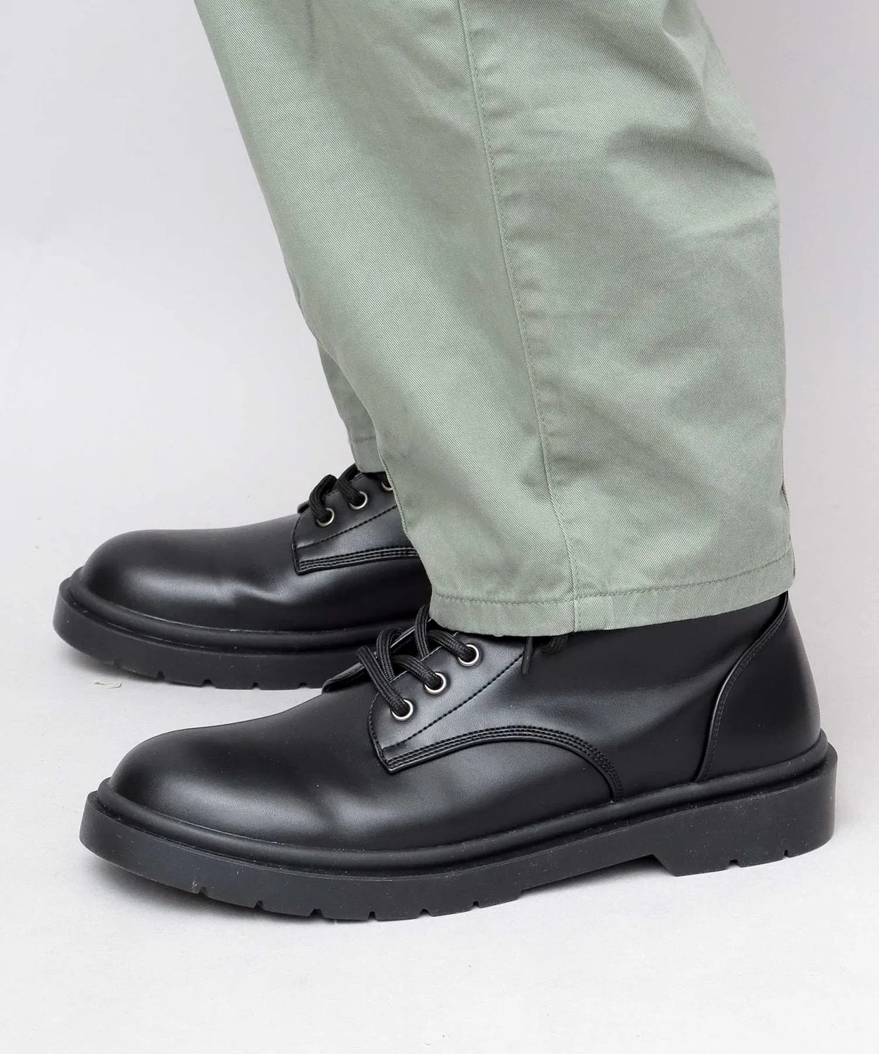 Двухдизайновые ботинки на платформе glabella с кушонной подошвой, шнуровка и боковая резинка, черный — фото 3