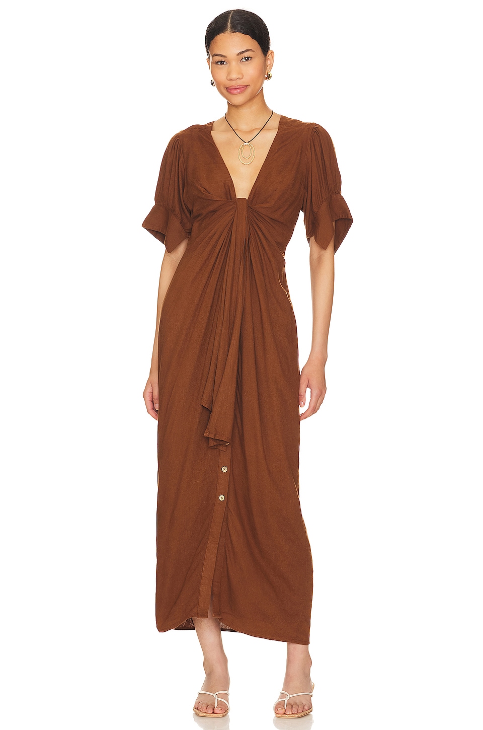 

Платье миди Free People Vintage Summer, цвет Chocolate Swirl