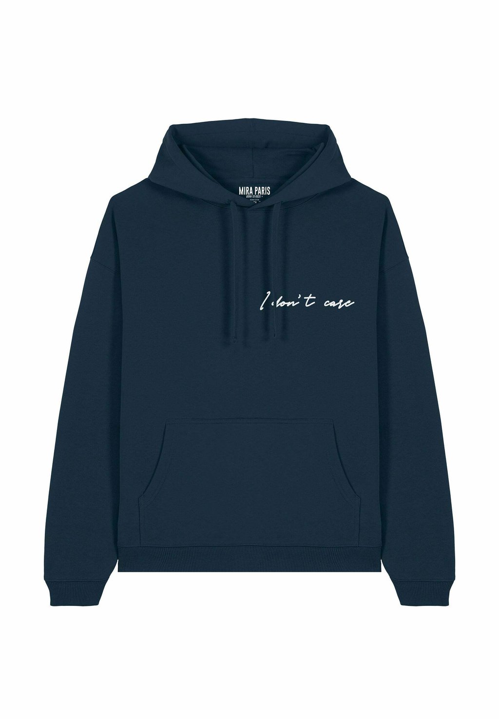 

Толстовка I DON T CARE EMBROIDERY UNISEX con cappuccio Mira Paris, темно-синий