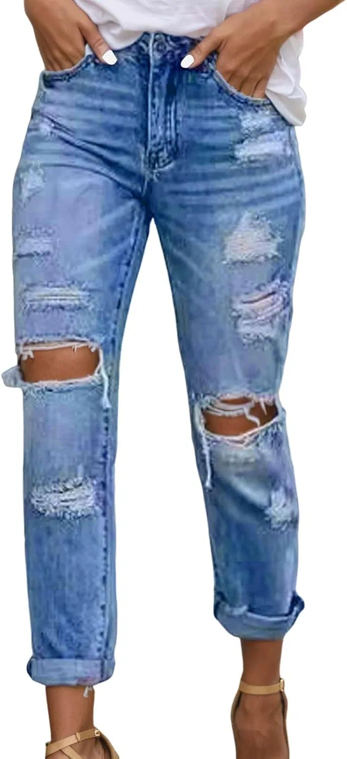 Джинсы, зауженные, голубой