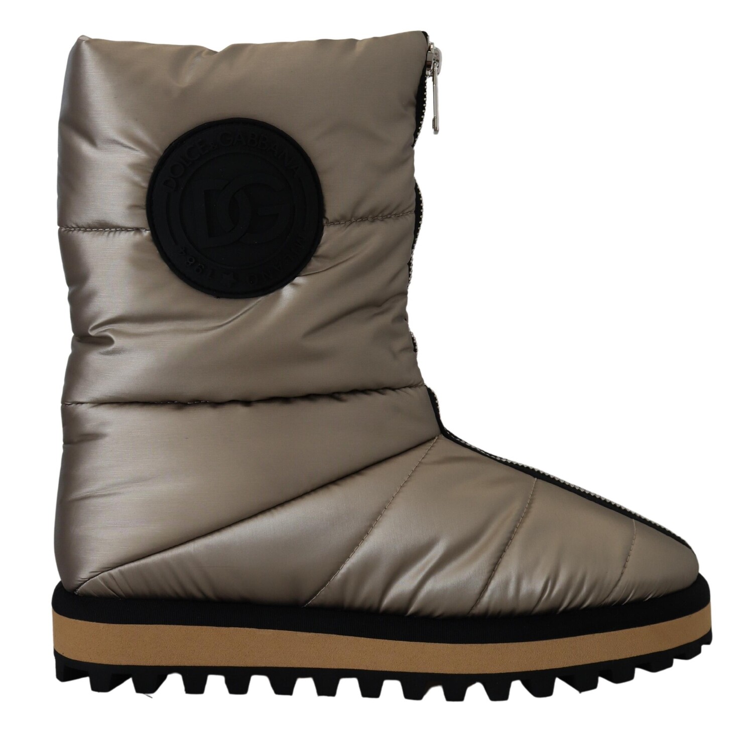 

Дизайнерские сапоги Silver Platino Mid Calf Dolce & Gabbana, серебряный