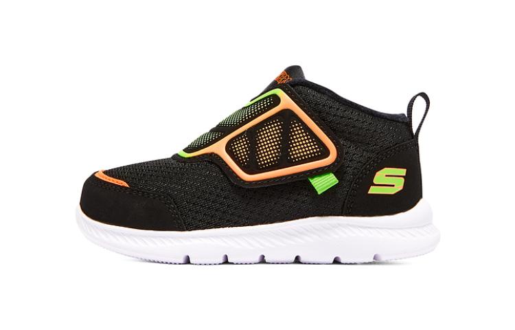 

Skechers Амортизирующие износостойкие низкие ботиночки для малышей черно-оранжевые для младенцев и детей ясельного возраста