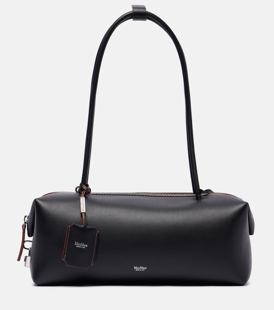 

Сумка-холдер Holdall Small кожаная Max Mara, черный