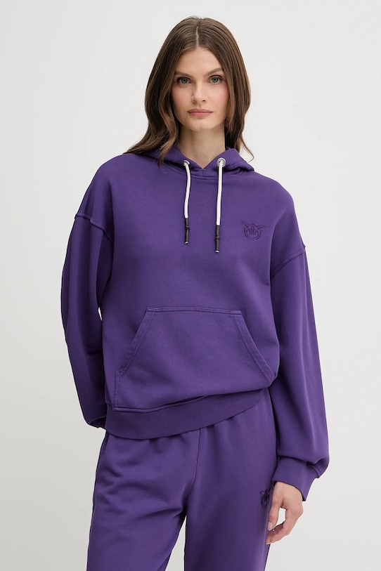 

Хлопковая толстовка Pinko, фиолетовый