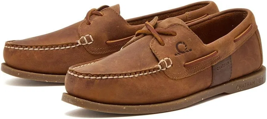 Мужские кожаные туфли Chatham Leather Sustainable Deck Shoes - Java II G2, цвет орех, размер 39-48, Walnut — фото 2