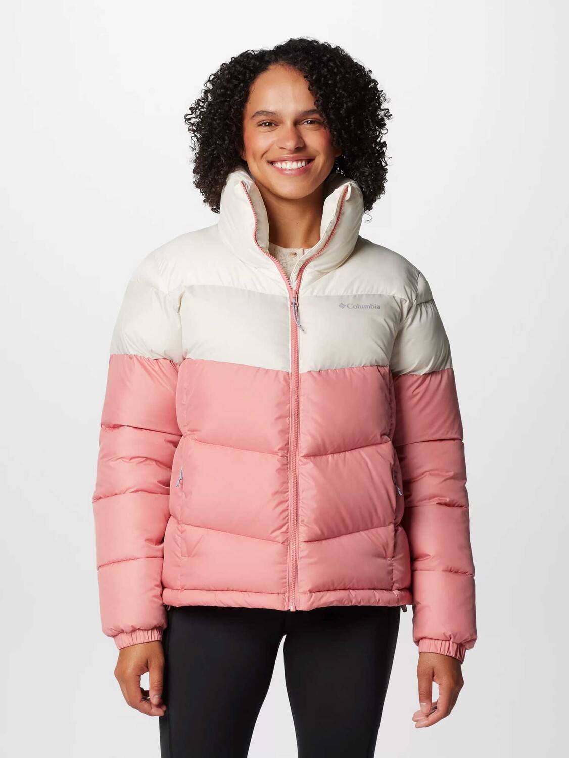 

Куртка Columbia Puffect II Colorblock, розовый