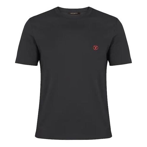 

Футболка lv classic logo cotton for men white Louis Vuitton, черный