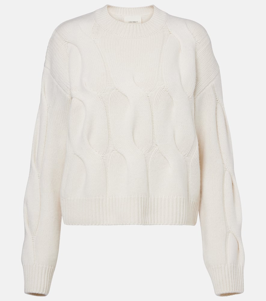

Свитер Sammie из кашемира с узором косичка Lisa Yang, Cream