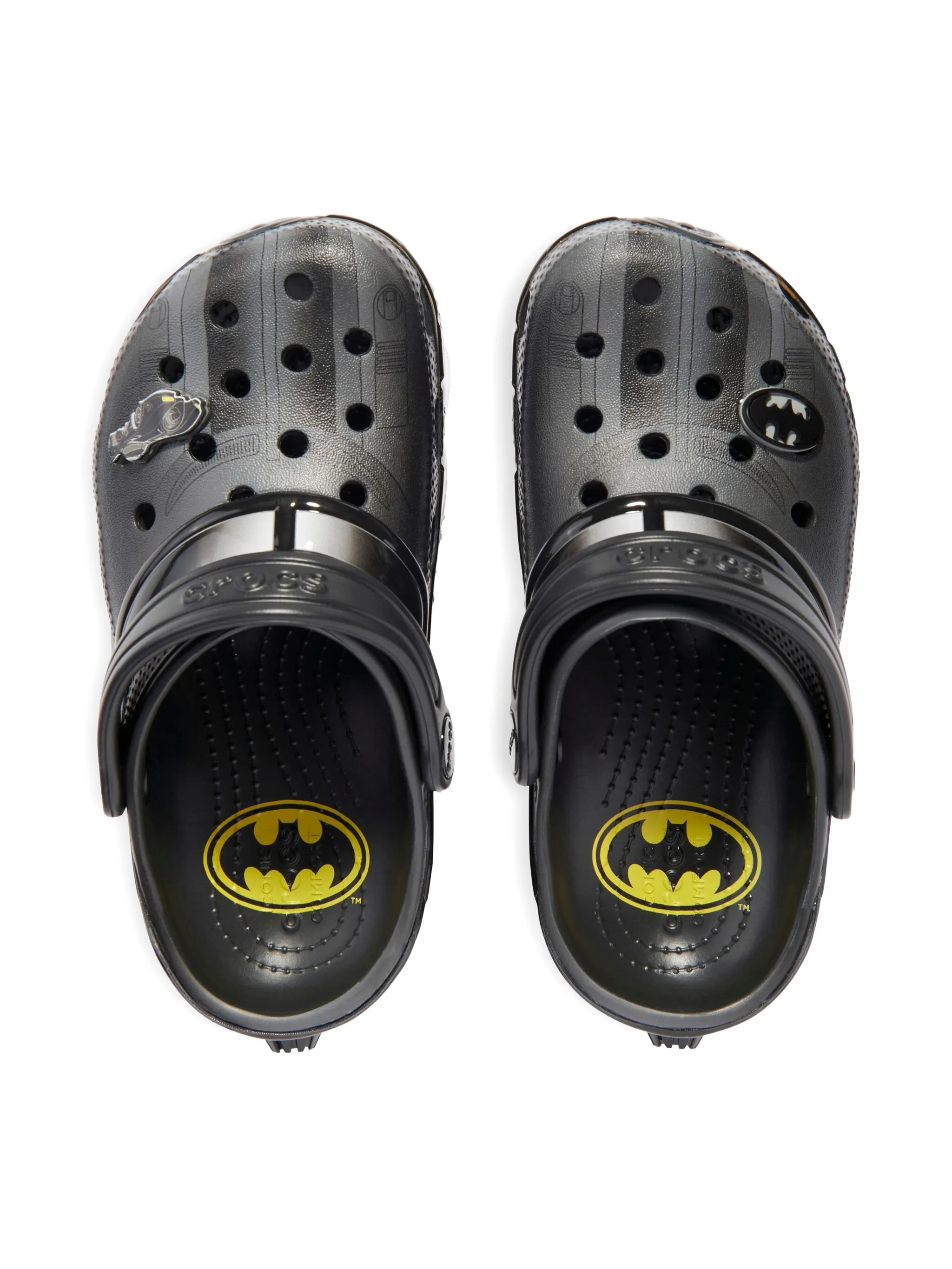 Клоги Batman из коллаборации с DC Crocs Kids, черный — фото 2