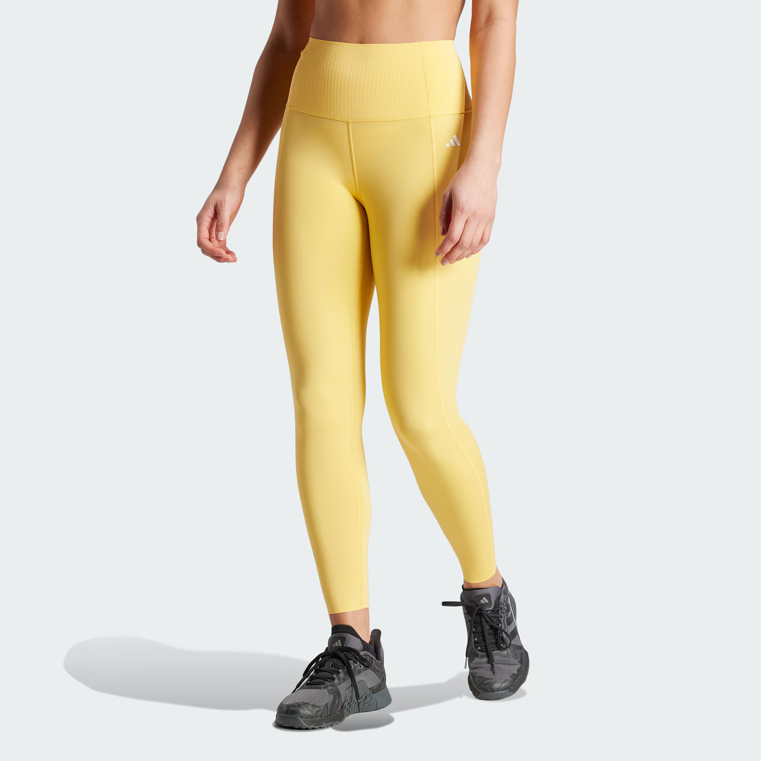 Optime Power Леггинсы 7/8 Спортивные Брюки Женские Ярко-Желтый Adidas — фото 3