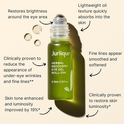 Масло для век Herbal Recovery Eye Roll-On Anti Aging Eye Oil против морщин, гусиных лапок, темных кругов и отечности. Для всех типов кожи. Натуральные ингредиенты, 10 мл. Jurlique — фото 3