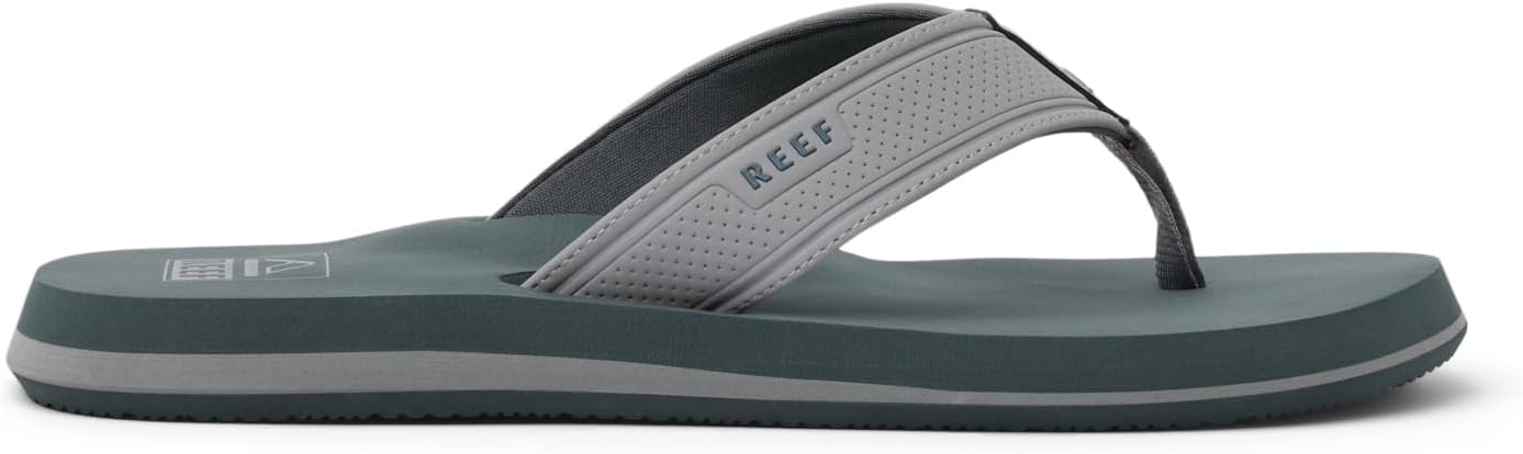 Мужские шлепанцы REEF Layback с поддержкой свода стопы, водостойкие, серый — фото 4