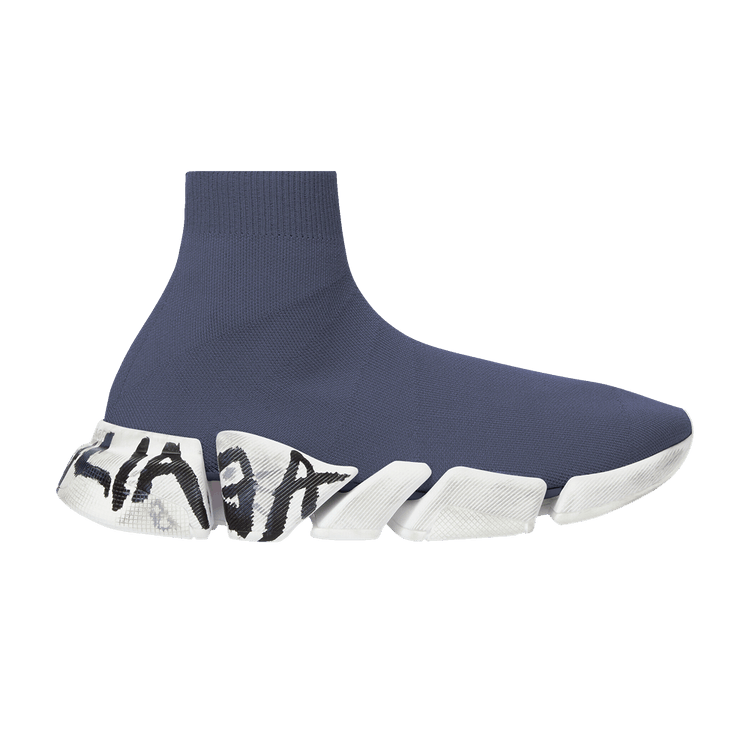 

Кроссовки Balenciaga Speed 2.0 Sneaker 'Worn-Out Graffiti - Dark Grey', серый