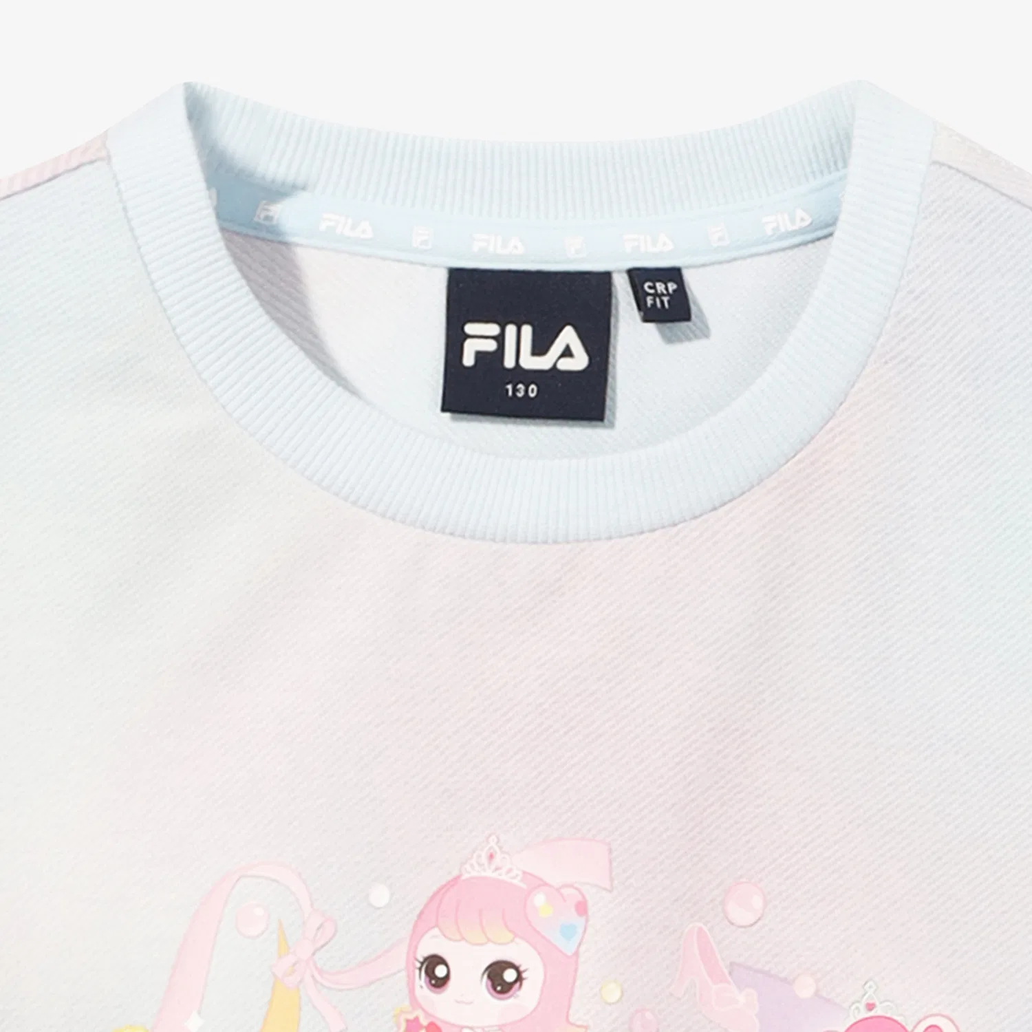 Детский свитшот Catch Teenieping x Fila Kids с тай-дай принтом, тёмно-синий, от Fila Kids — фото 3