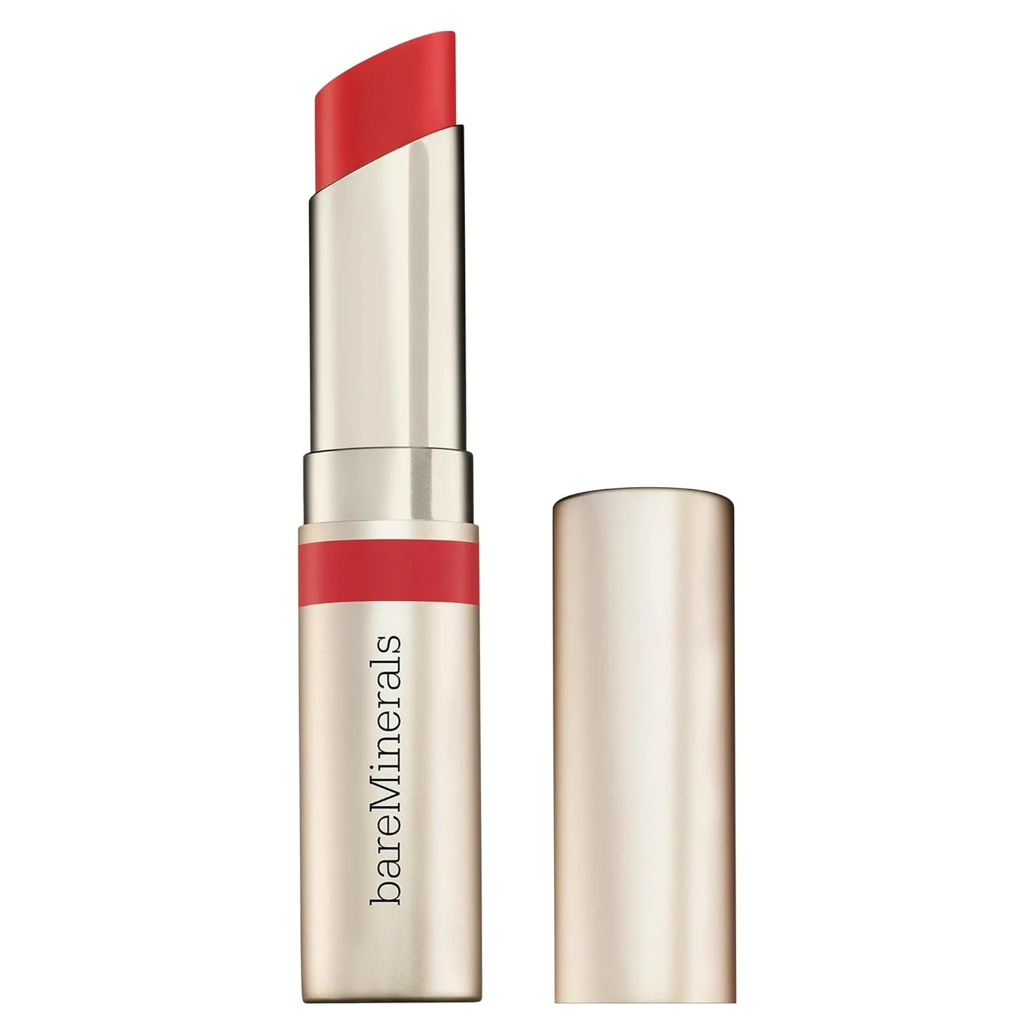 bareMinerals Dewy Lip Gloss-Balm, гибрид увлажняющего блеска и тонирующего бальзама для губ, сияющий финиш + 24-часовое увлажнение, для мягких и гладких губ, нелипкий, веганский продукт., Strength