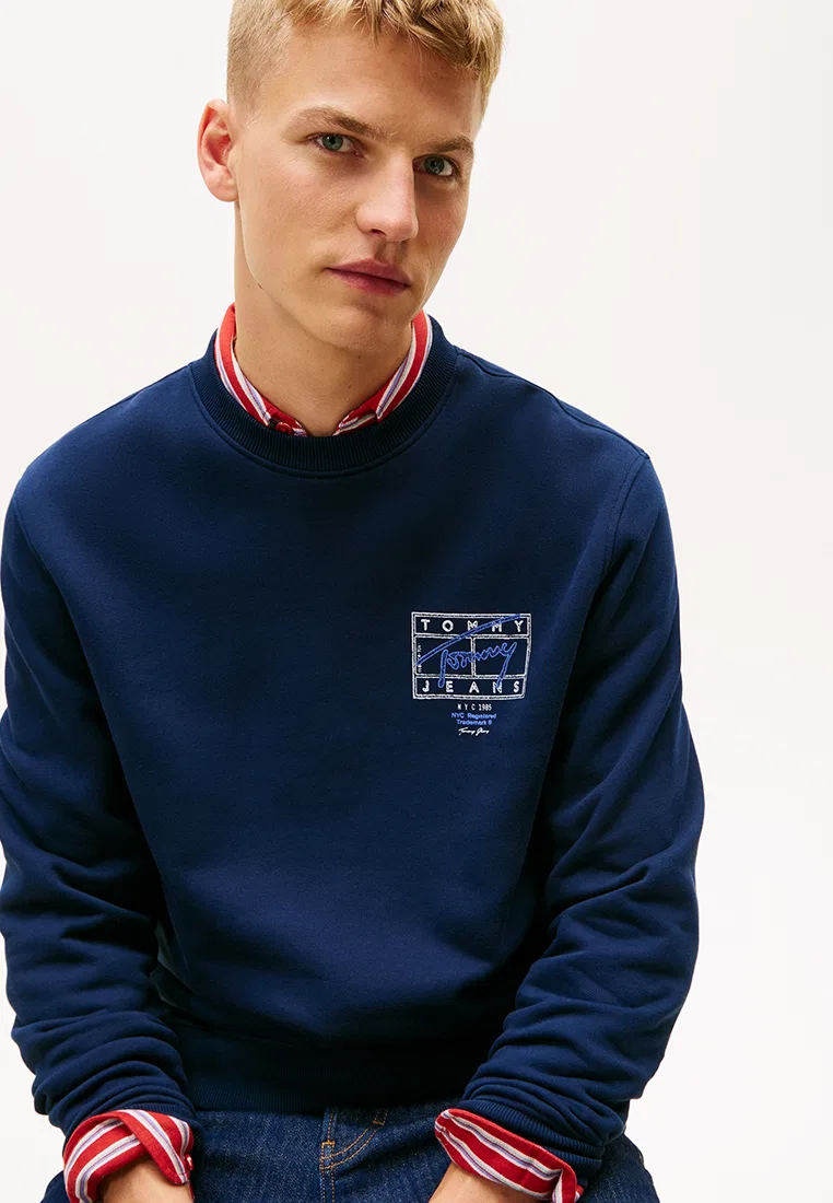 Толстовка, DNA Play, Tommy Jeans Tommy Hilfiger, темно-синий — фото 3