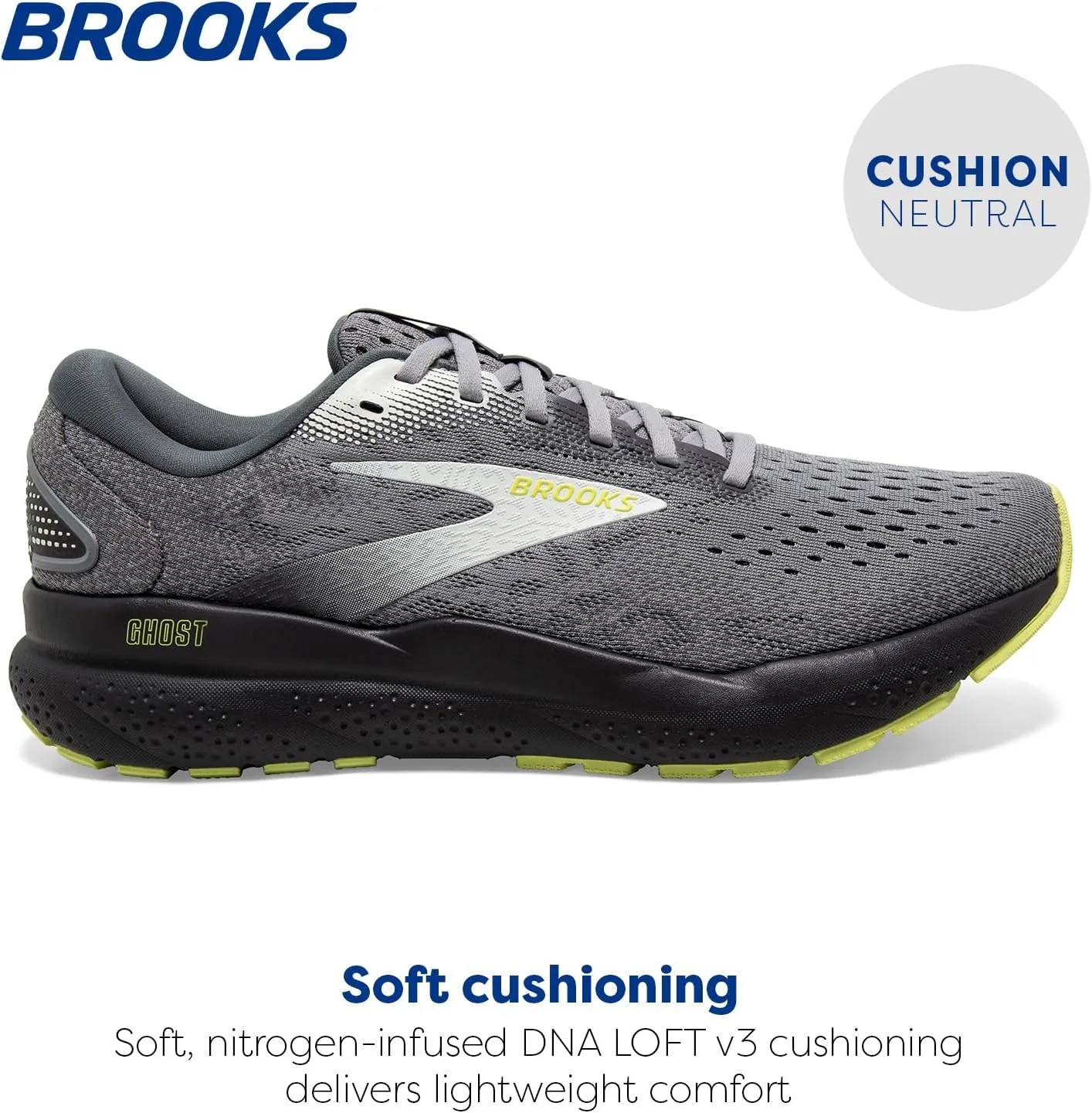 Мужские кроссовки Brooks Ghost 16, серый — фото 2
