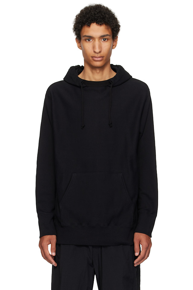 

Худи из французского махрового трикотажа Y'S For Men, черный