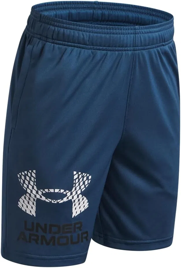 Детские шорты Under Armour с логотипом Tech Logo, (498) Wham Blue//White — фото 2
